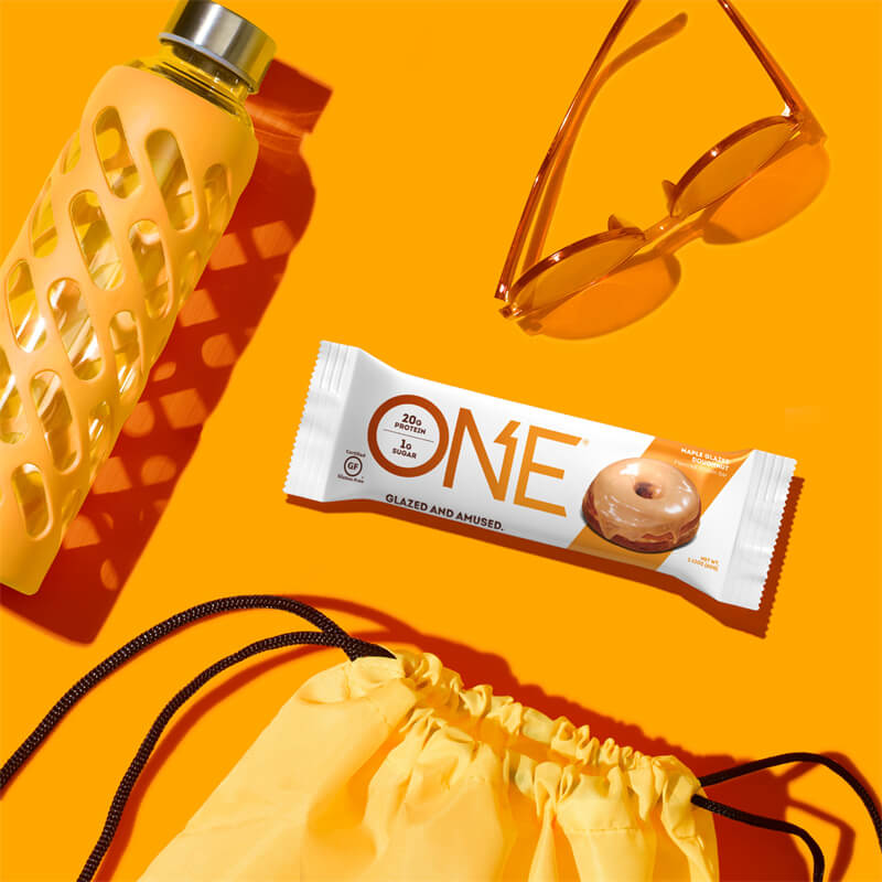 ONE Protein Bars, Maple Glazed Doughnut, Gluten Free Protein Bars with 20g Protein and 1g Sugar, 2.12 oz (12 Count)