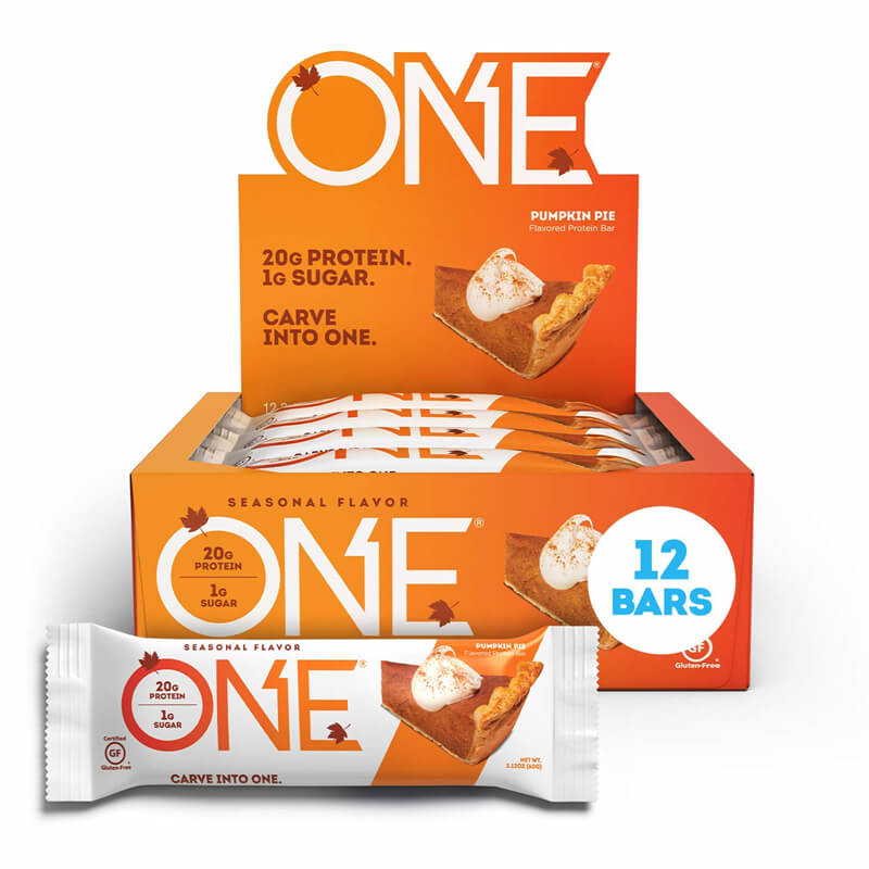 ONE Protein Bars, Maple Glazed Doughnut, Gluten Free Protein Bars with 20g Protein and 1g Sugar, 2.12 oz (12 Count)