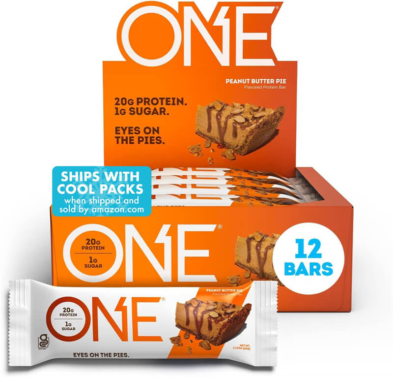 ONE Protein Bars, Maple Glazed Doughnut, Gluten Free Protein Bars with 20g Protein and 1g Sugar, 2.12 oz (12 Count)