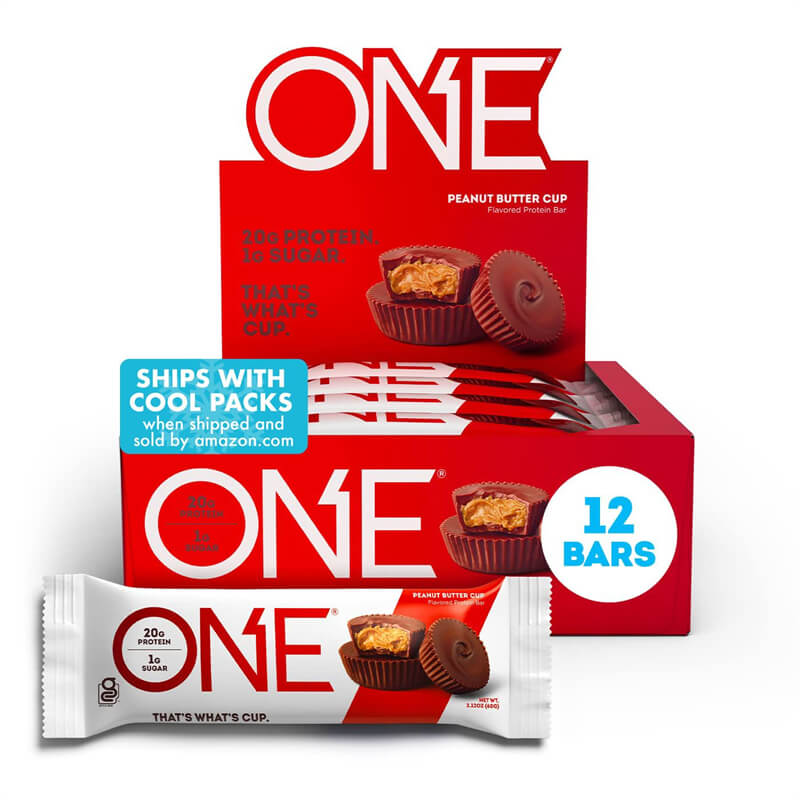 ONE Protein Bars, Maple Glazed Doughnut, Gluten Free Protein Bars with 20g Protein and 1g Sugar, 2.12 oz (12 Count)