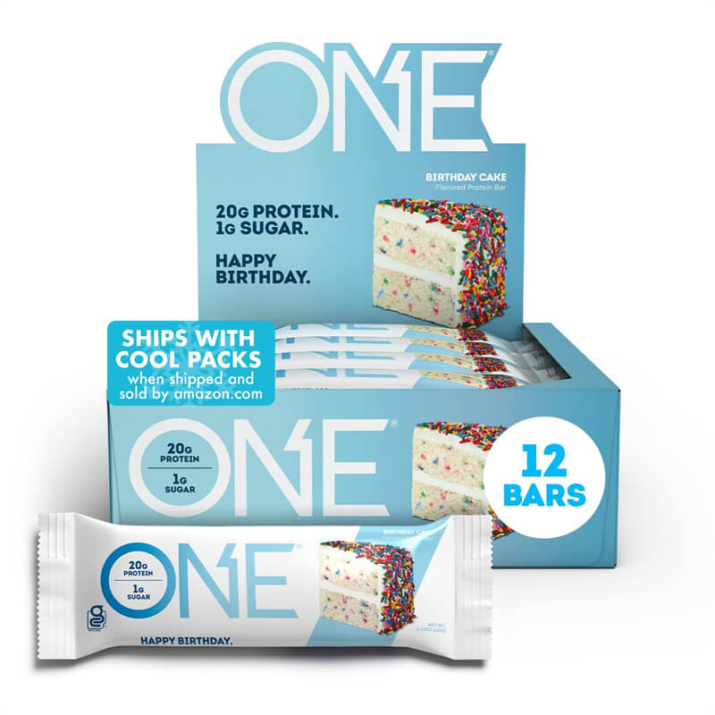 ONE Protein Bars, Maple Glazed Doughnut, Gluten Free Protein Bars with 20g Protein and 1g Sugar, 2.12 oz (12 Count)