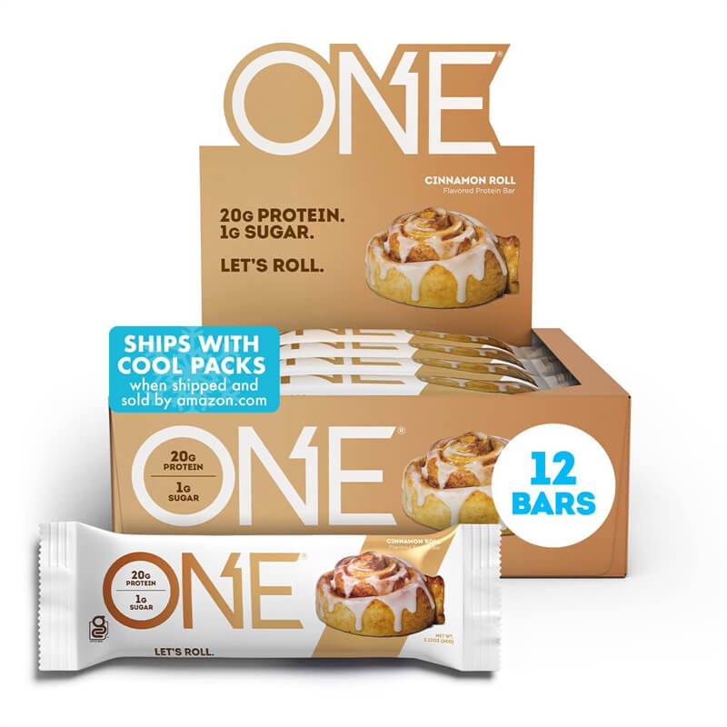 ONE Protein Bars, Maple Glazed Doughnut, Gluten Free Protein Bars with 20g Protein and 1g Sugar, 2.12 oz (12 Count)