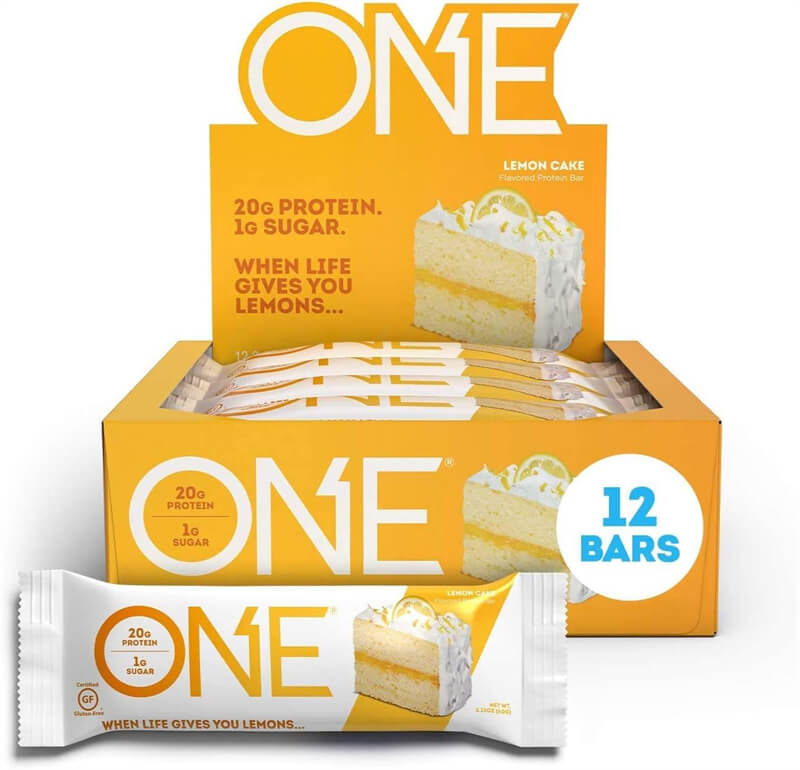 ONE Protein Bars, Maple Glazed Doughnut, Gluten Free Protein Bars with 20g Protein and 1g Sugar, 2.12 oz (12 Count)