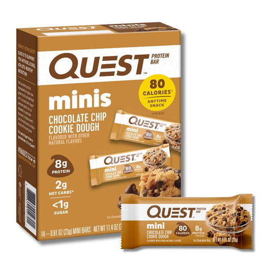 Quest Nutrition Mini Chocolate Chip Cookie Dough Protein Bars,14 Count